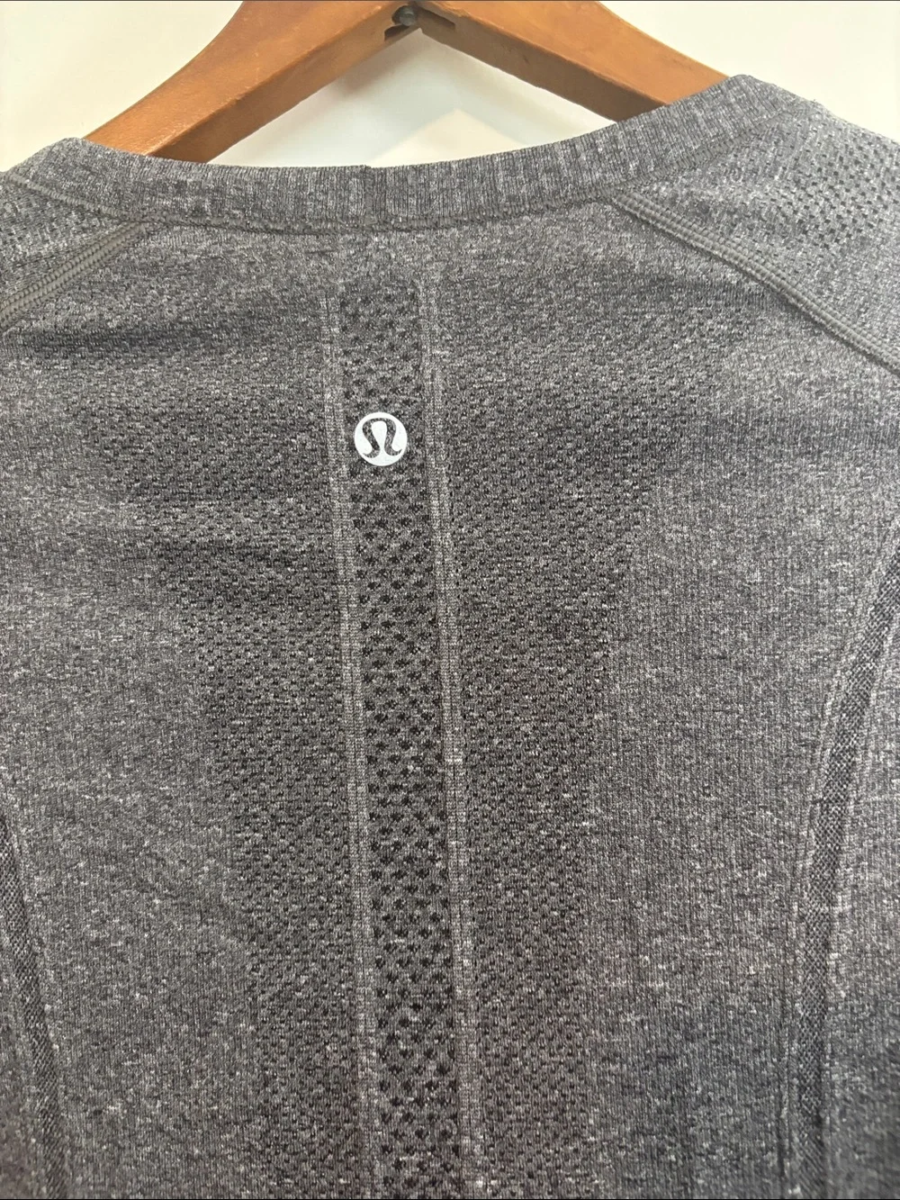 lululemon athletica Charcoal Gray Textured Crewneck
